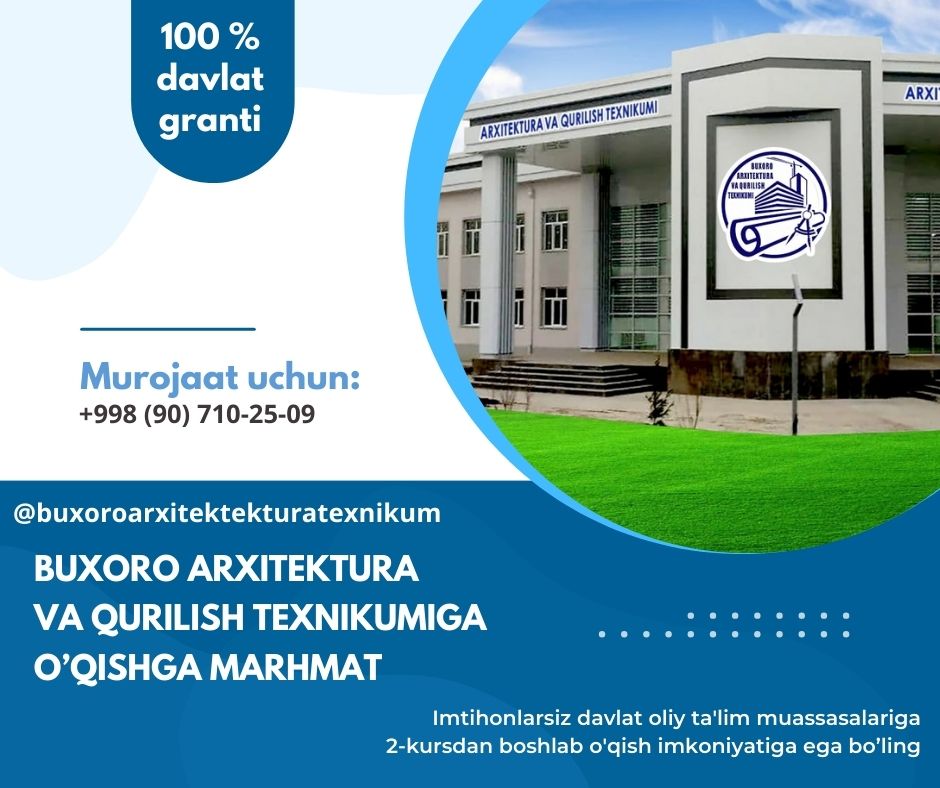 Nima uchun aynan arxitektura va qurilish texnikumi?